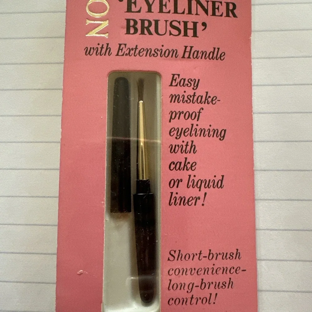 Vintage Revlon Compact Eyeliner Brush With Extension Handle‎ NOS 70s NIP